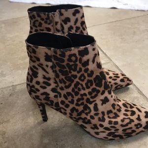 Leopard booties from express size 7